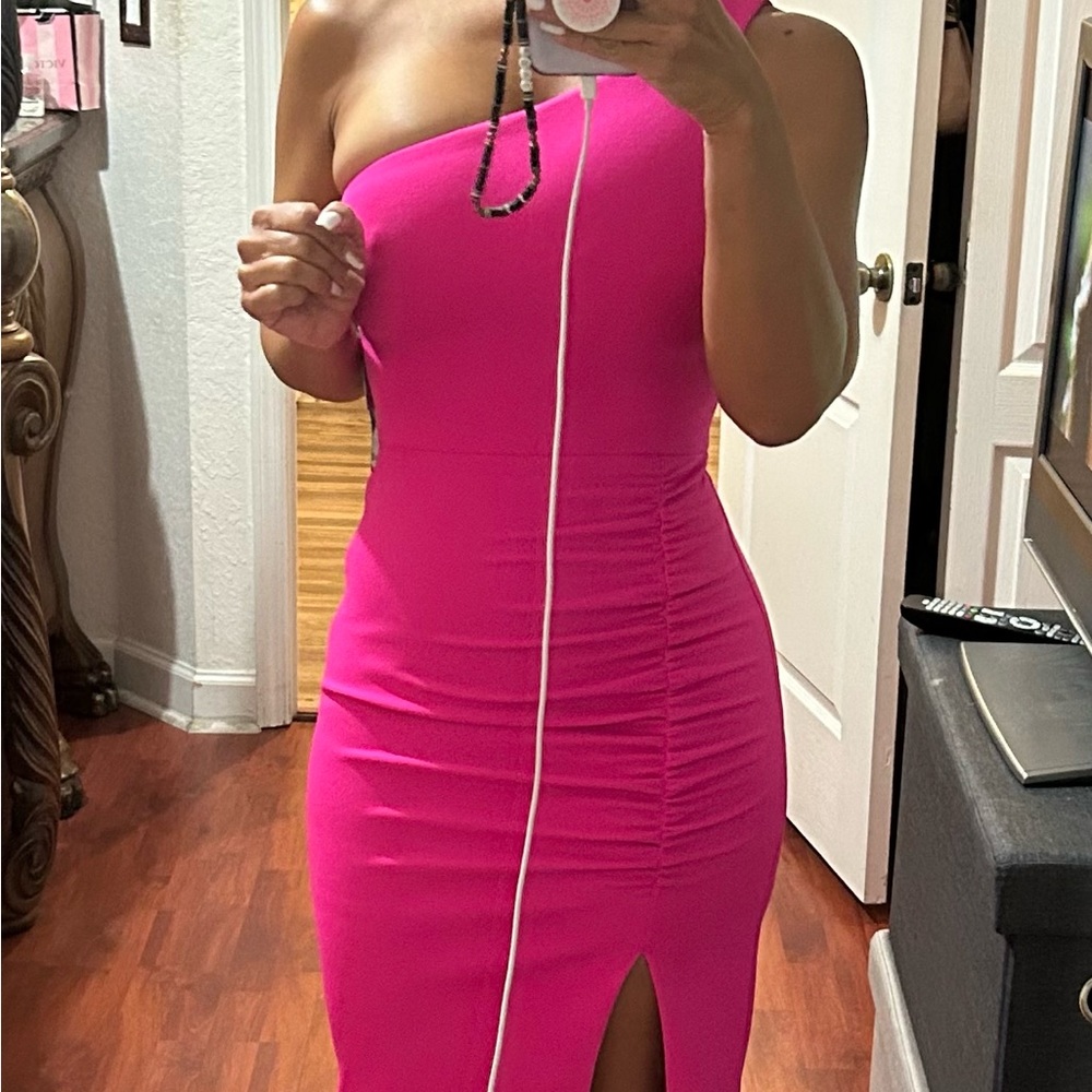 Beautiful pink cocktail midi dress! New with tags.